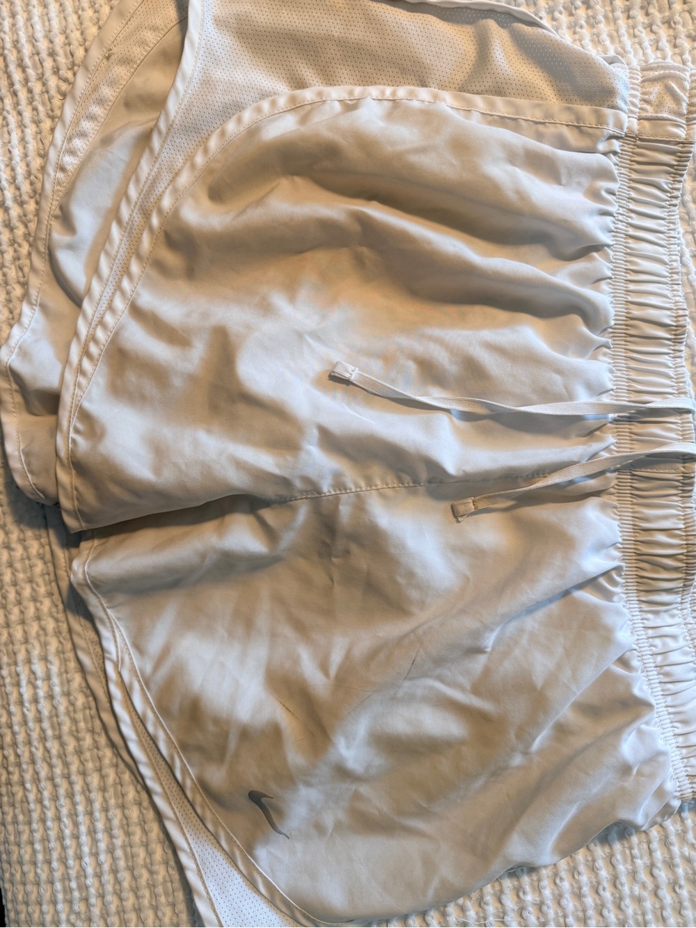 Nike White Women’s Athletic Shorts with Drawstring